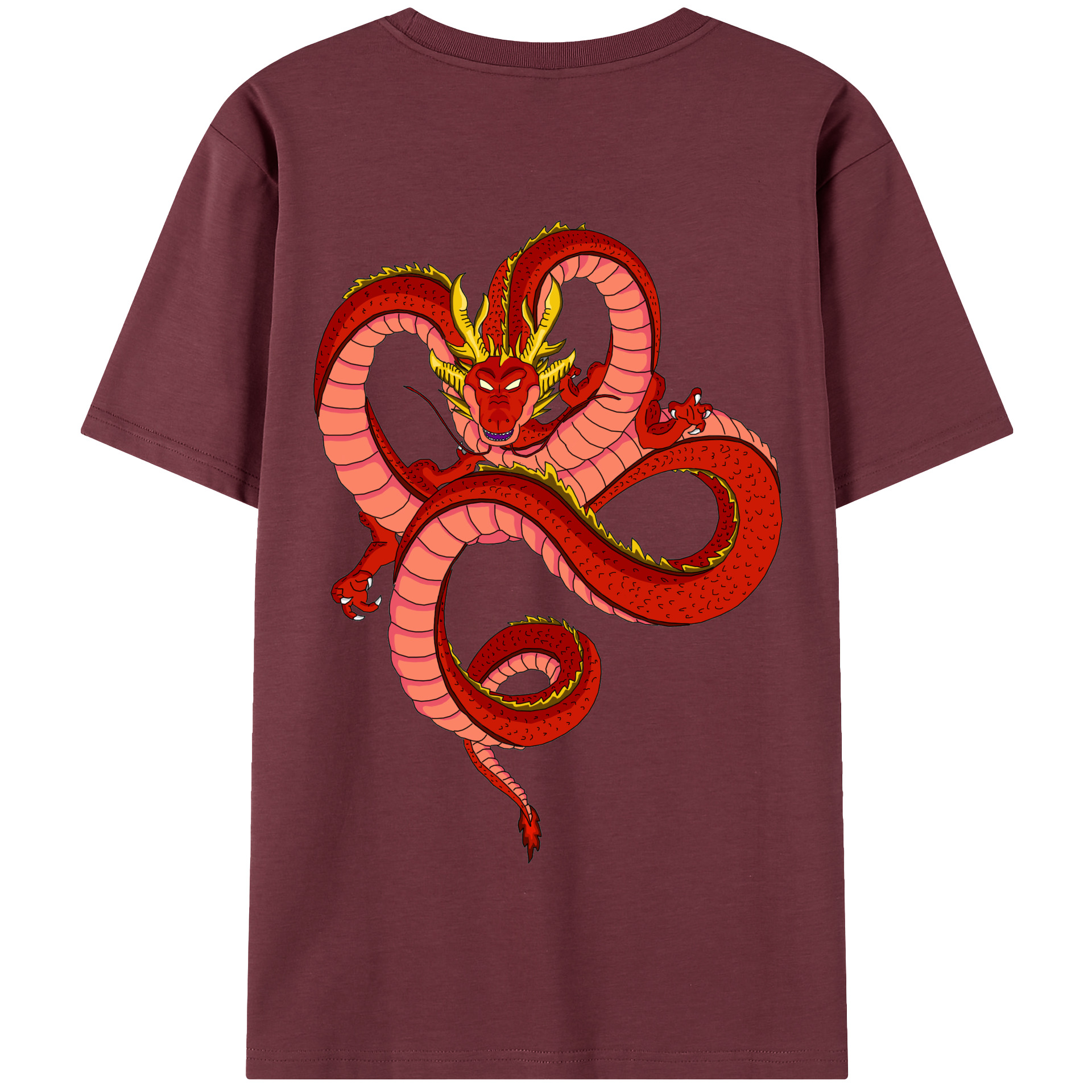 （画像用） ドラゴンボール 神龍 シェンロン DRAGON BALL Shenron 綿100％半袖Tシャツ（背面プリント）